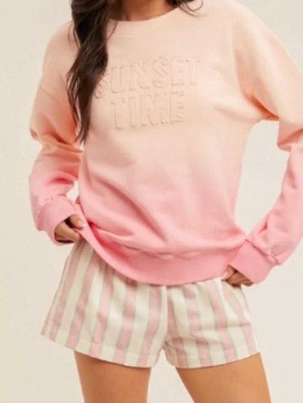 HEM & THRRAD SUNSET TIME SWEATSHIRT